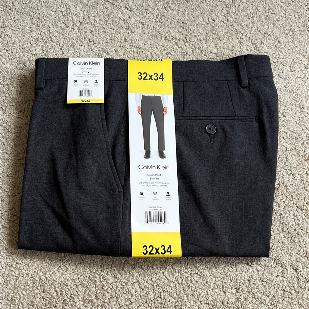 Calvin Klein Dark Gray Dress Pants
